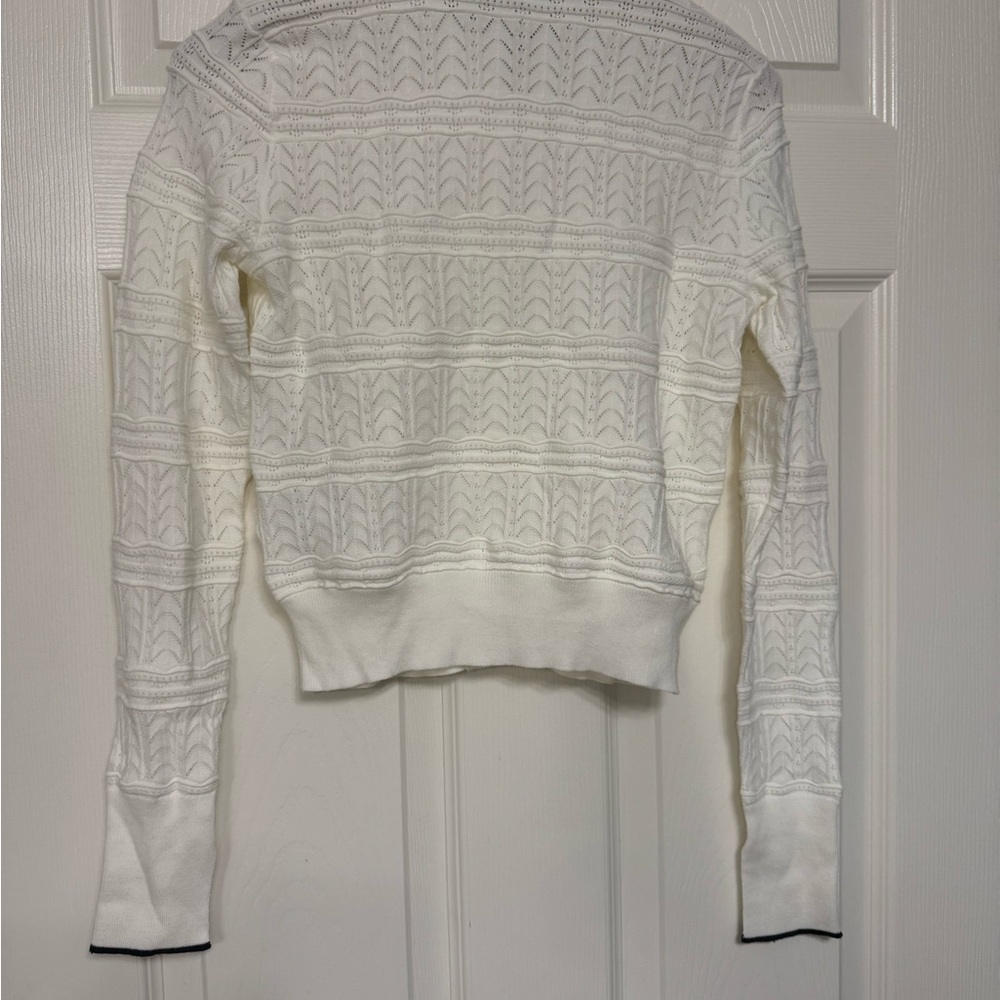 Madewell White Pointelle-Stitch Cardigan “price set low to sell” - Picture 3 of 4